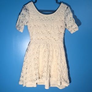Cream lace summer dress